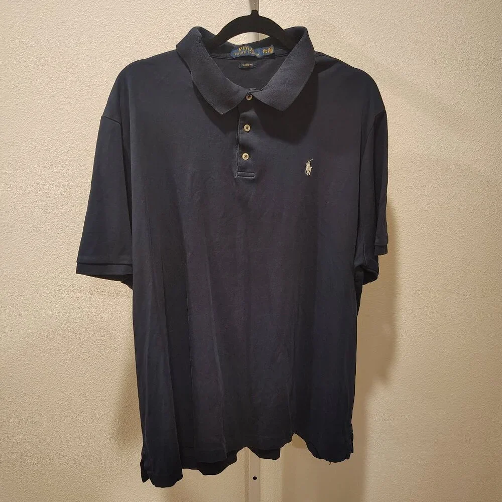 Polo Ralph Lauren Men's Classic Fit Polo Size XXL Navy Blue Short Sleeve